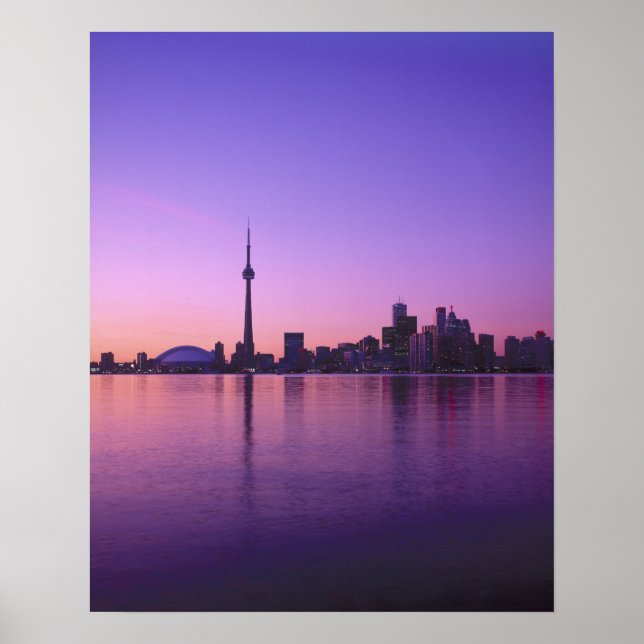 Toronto Skyline at night, Ontario, Canada Poster (Front)