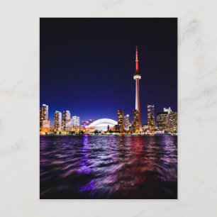 Toronto Skyline at Night Postcard
