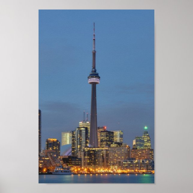 Toronto Skyline at night Poster (Front)