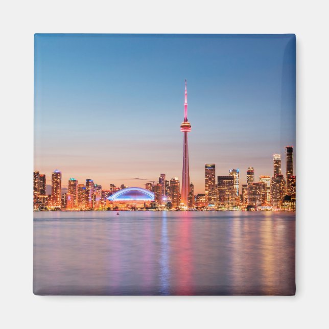 Toronto Skyline at Sunset Magnet (Front)