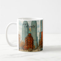 Toronto Skyline Canada Vintage Watercolor
