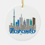 Toronto Skyline Ceramic Ornament at Zazzle