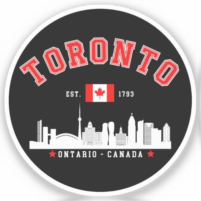 Toronto Skyline City Sticker (Front)