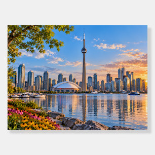 Toronto Skyline CN Tower Sunset Poster