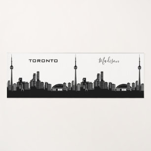 Toronto Skyline custom name / text yoga mat