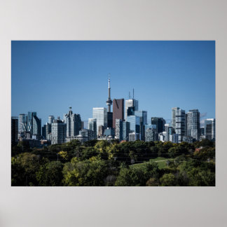 Toronto Skyline From Riverdale Park No 8 Color Poster