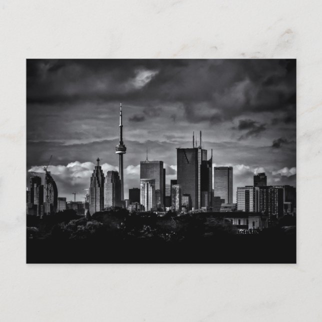 Toronto Skyline From The Pape Ave Bridge No 2 Postcard (Front)