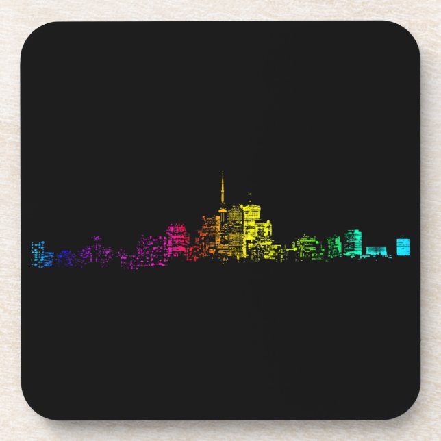 Toronto Skyline Gradient Beverage Coaster (Front)