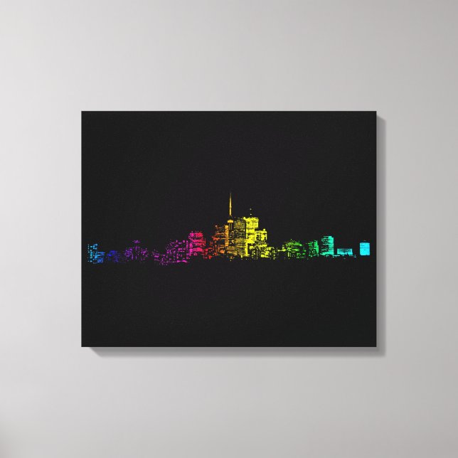 Toronto Skyline Gradient Canvas Print (Front)
