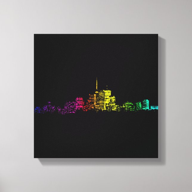 Toronto Skyline Gradient Canvas Print (Front)