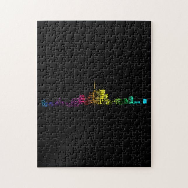 Toronto Skyline Gradient Jigsaw Puzzle (Vertical)