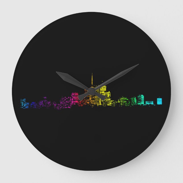Toronto Skyline Gradient Large Clock (Front)