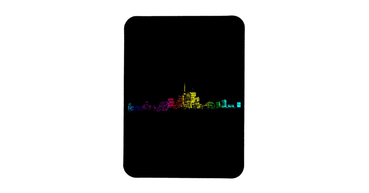 Toronto Skyline Gradient Magnet | Zazzle