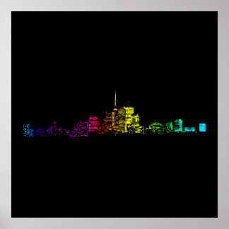 Toronto Skyline Gradient Poster