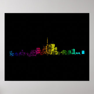 Toronto Skyline Gradient Poster