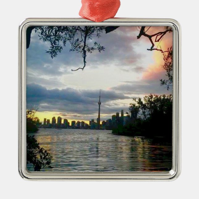 Toronto Skyline Metal Ornament (Front)