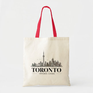 Toronto Skyline Neutral Shopper Tote Bag