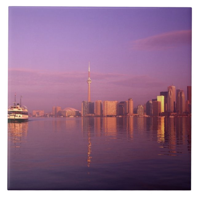 Toronto Skyline, Ontario, Canada Tile (Front)