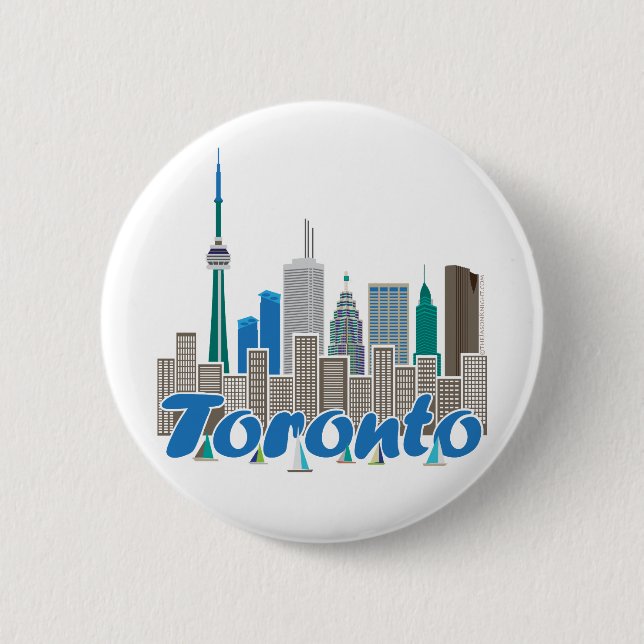 Toronto Skyline Pinback Button (Front)