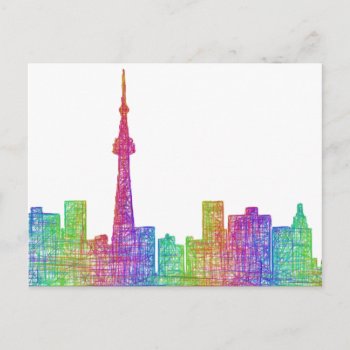 Toronto Skyline Postcard by ZYDDesign at Zazzle