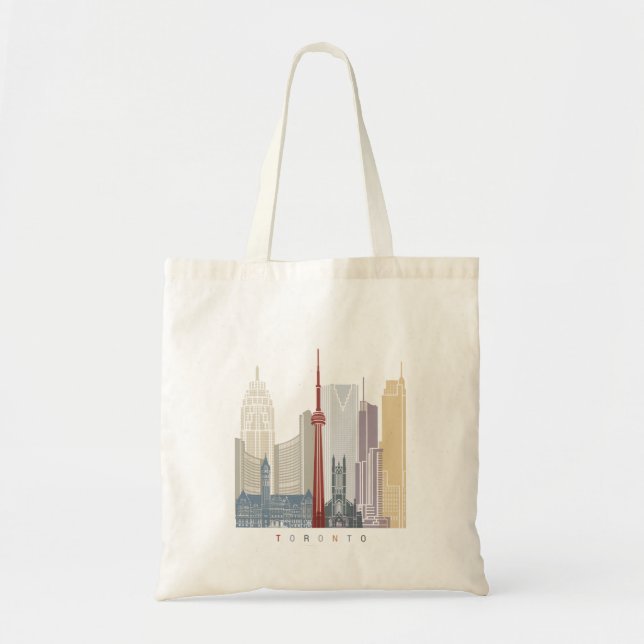 Toronto skyline poster tote bag (Front)