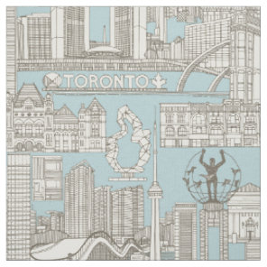 Toronto toile barkchip light blue fabric
