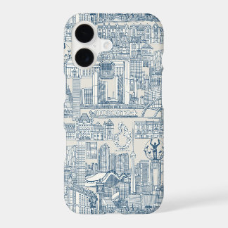Toronto toile cobalt strong white iPhone 17 case