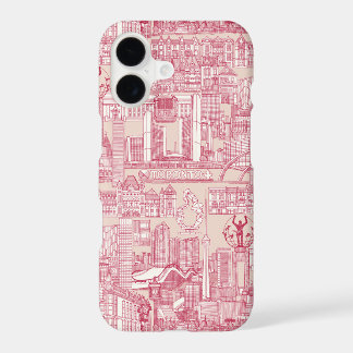 Toronto toile viva magenta peach dust iPhone 17 case