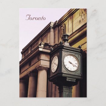 Toronto Union Station Clock Postcard by myworldtravels at Zazzle