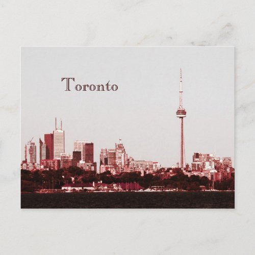 Toronto with CN tower skyline postcard