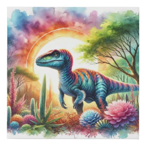 Torosaurus Serenity 080724AREF116 _ Watercolor Faux Canvas Print