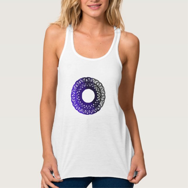 Torpam purple black tank top (Front)