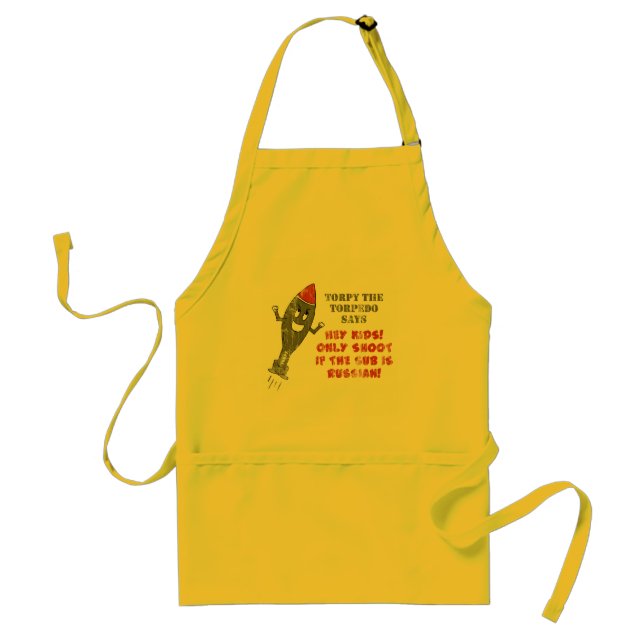 Torpy the Torpedo - Retro Adult Apron (Front)