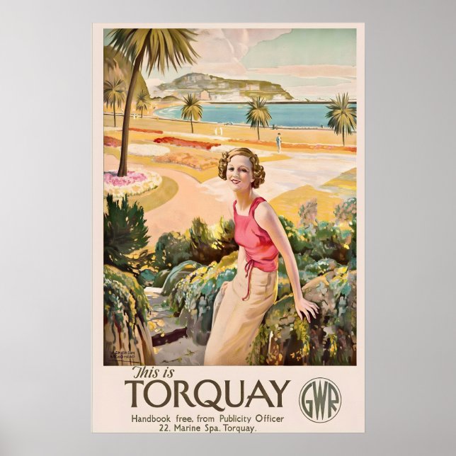 Torquay Devon England Coast English Riviera Poster (Front)