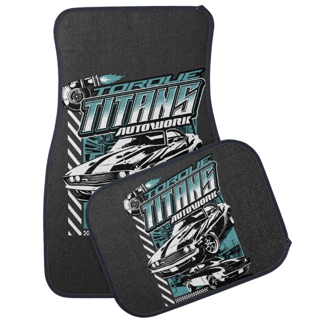 TORQUE TITANS AUTOWORKS - USA LEGEND CARS CAR FLOOR MAT (Set)