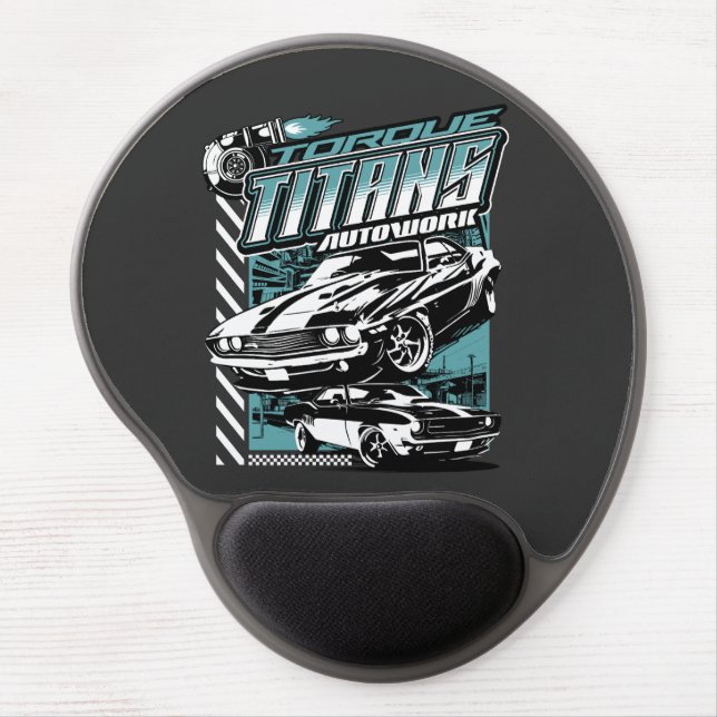 TORQUE TITANS AUTOWORKS - USA LEGEND CARS GEL MOUSE PAD (Front)