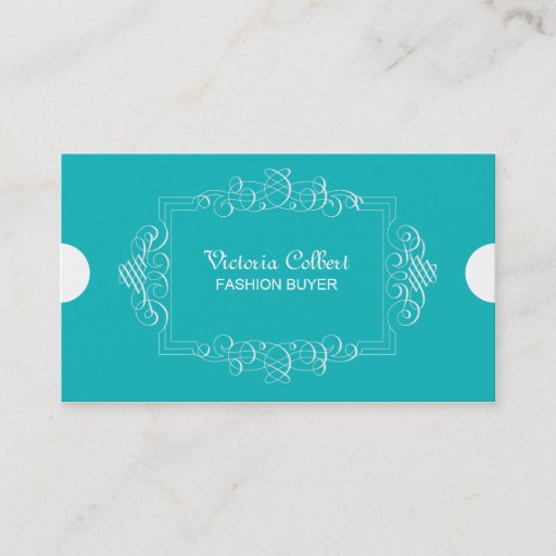 Customizable Torquoise Elegant Business Card Template