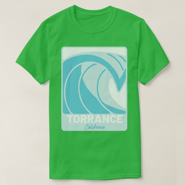 Torrance Beach California Pacific Ocean CA Crashin T-Shirt (Design Front)
