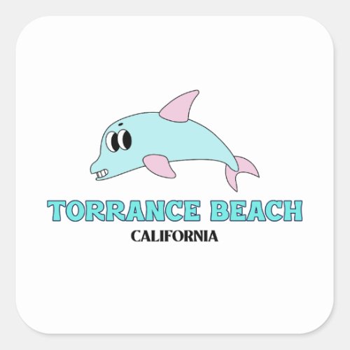 Torrance Beach _ California Square Sticker