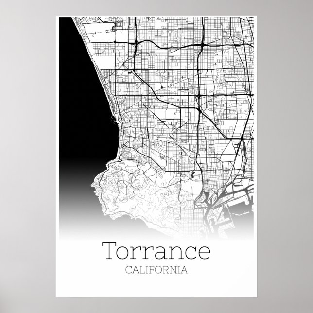 Torrance Map - California - City Map Poster (Front)