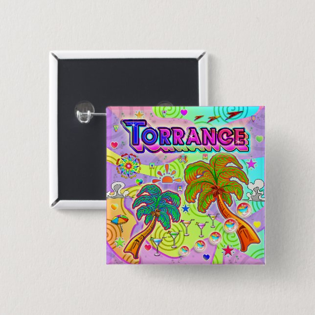 Torrance Vacation Target Button (Front & Back)