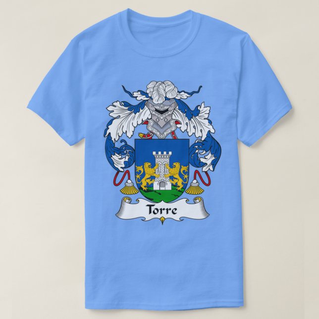 Torre Coat of Arms Family Crest  T-Shirt (Design Front)