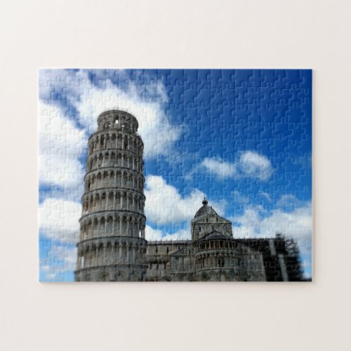 Torre di Pisa Tuscany with Beautiful Blue Sky Jigsaw Puzzle