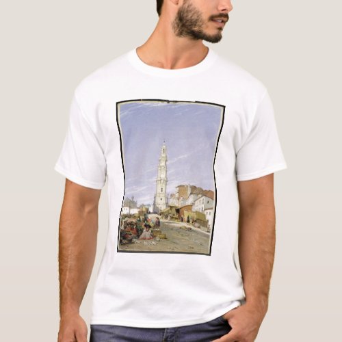 Torre dos Clerigos Oporto Portugal 1837 oil on T_Shirt