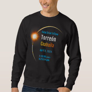 Torreón Coahuila Mexico Total Solar Eclipse 2024 0 Sweatshirt