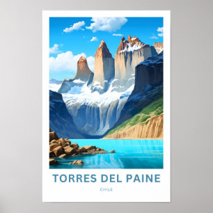 Torres Del Paine Chile Travel Print