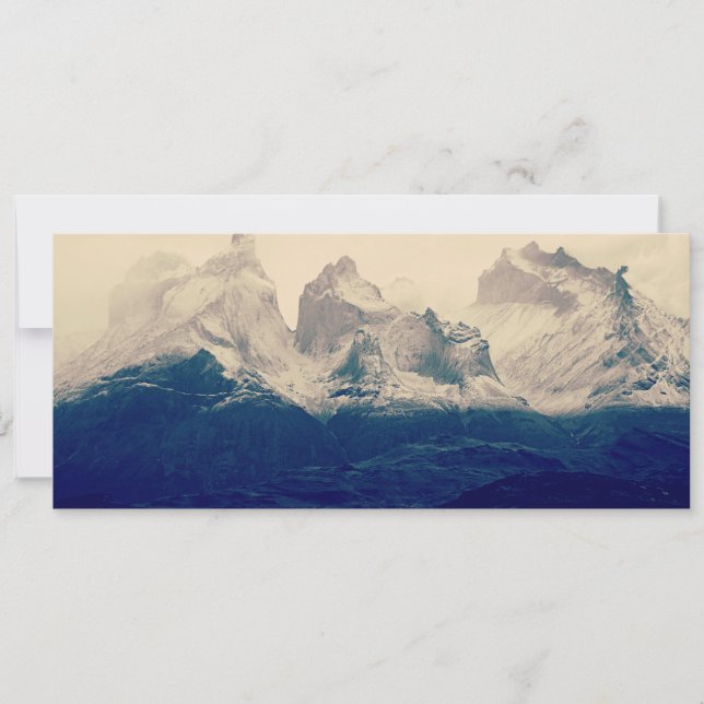 Torres del paine Mountain range Holiday Card (Front)