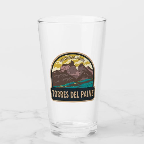 Torres del Paine National Park Chile Art Vintage Glass