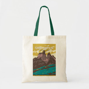 Torres del Paine National Park Chile Art Vintage Tote Bag