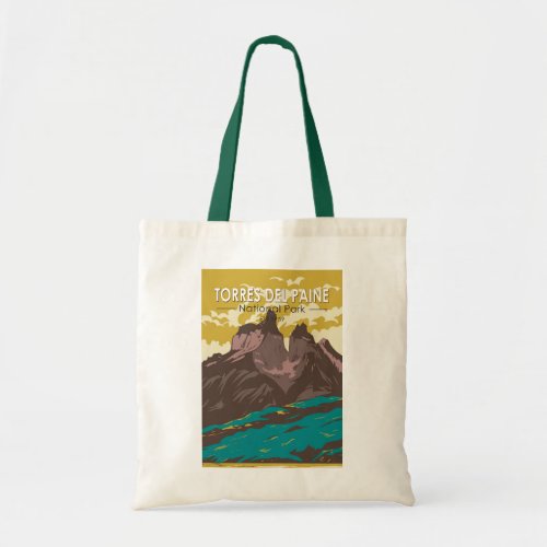 Torres del Paine National Park Chile Art Vintage Tote Bag